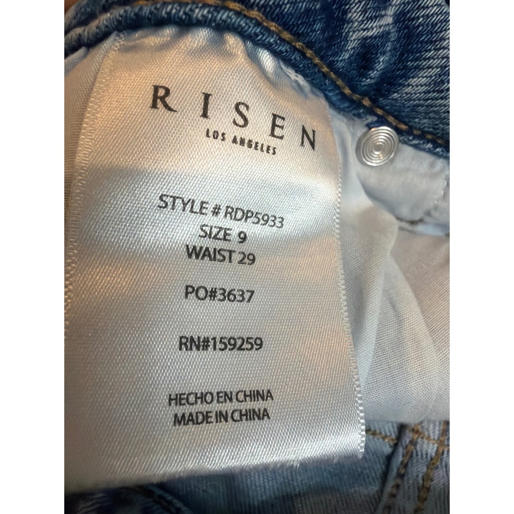 Risen Jeans Barrel Leg Women 9 29 (31 taped) Light Wash Seam Detail RDP5933 - Picture 7 of 13